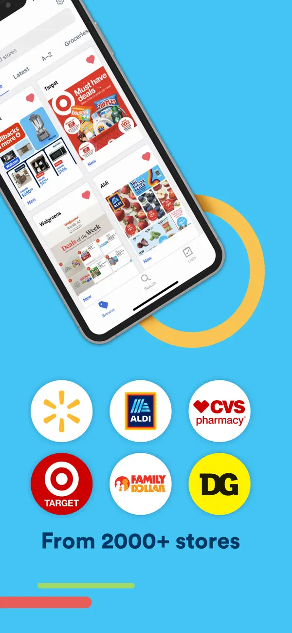 Mobile app screen with retail offers