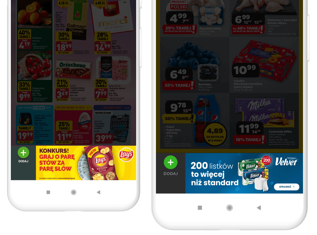 Funkcja add-to-list w bannerach reklamowych