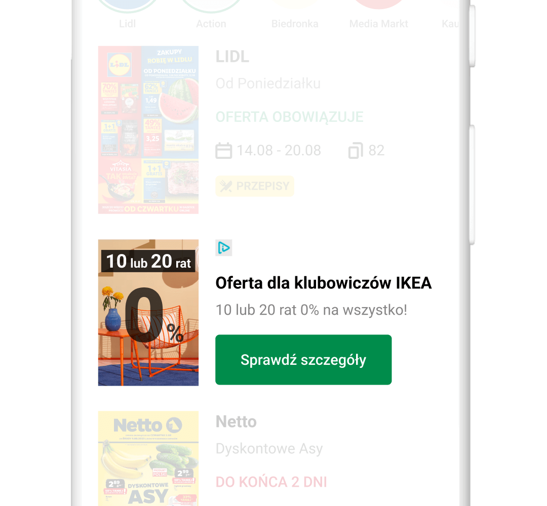 Kafelek - format reklamowy w aplikacji Moja Gazetka