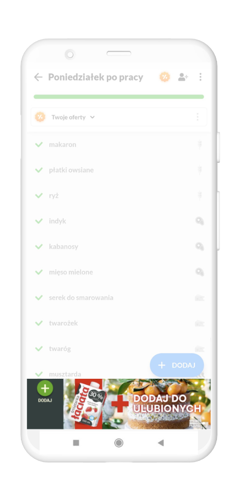 Kreacja reklamowa Łaciate w Listonic