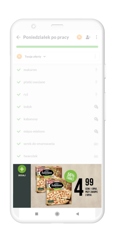 Kreacje reklamowe Feliciana w Listonic
